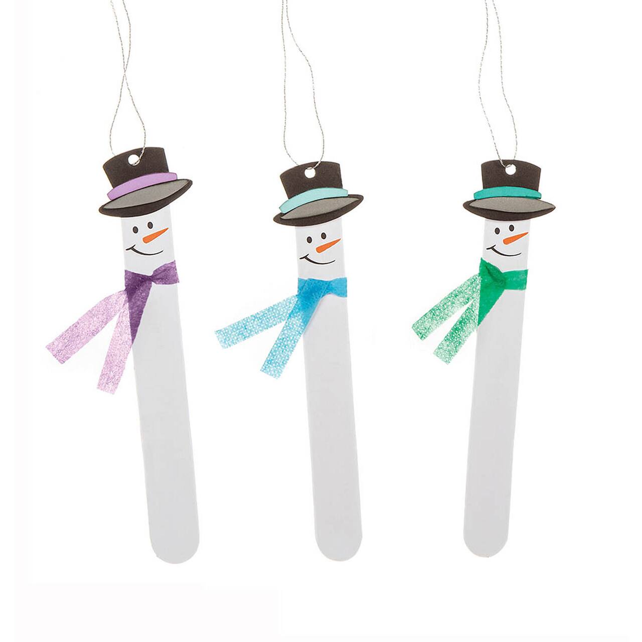 Darice® Foamies Craft Stick Snowmen Ornaments Kit